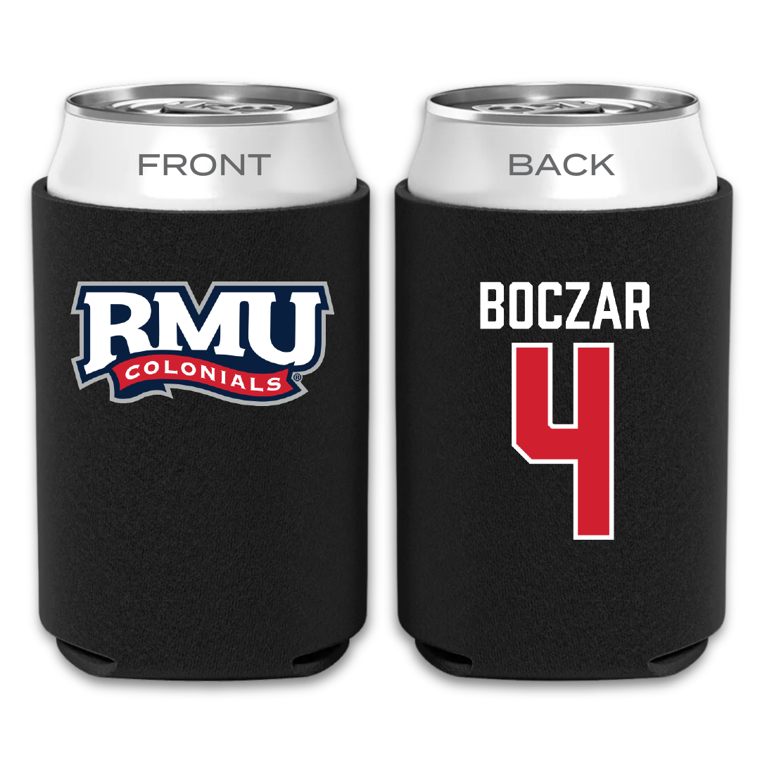 Robert Morris University Ice Hockey Black Can Cooler - #4 Matt Boczar