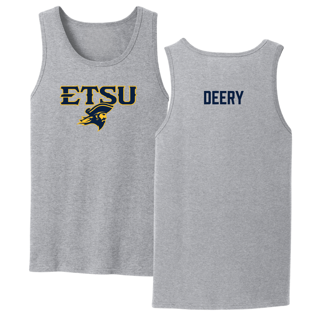 East Tennessee State University TF and XC Sport Gray Tank Top - Gavin Deery