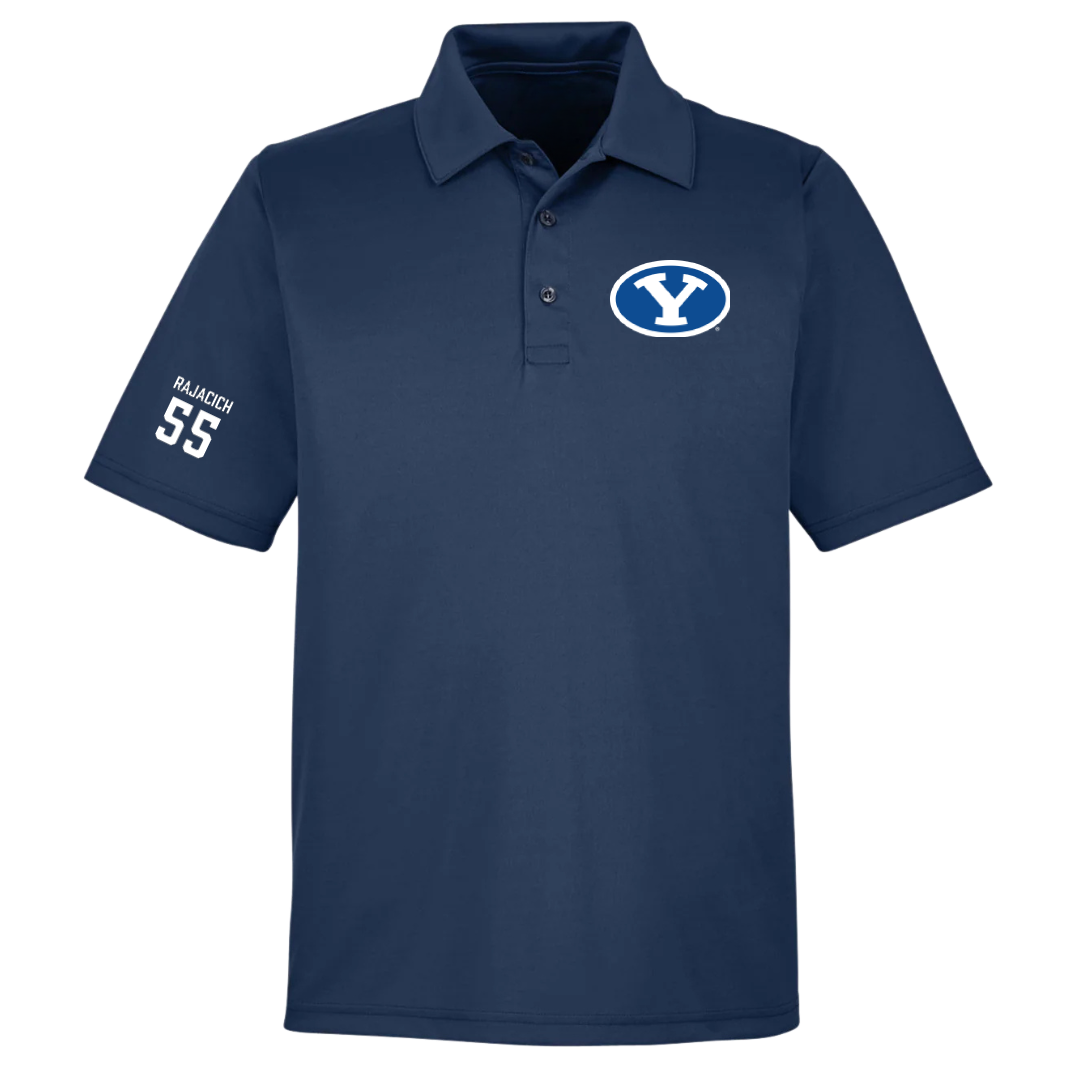 Brigham Young University Baseball Navy Polo - #55 Seth Rajacich