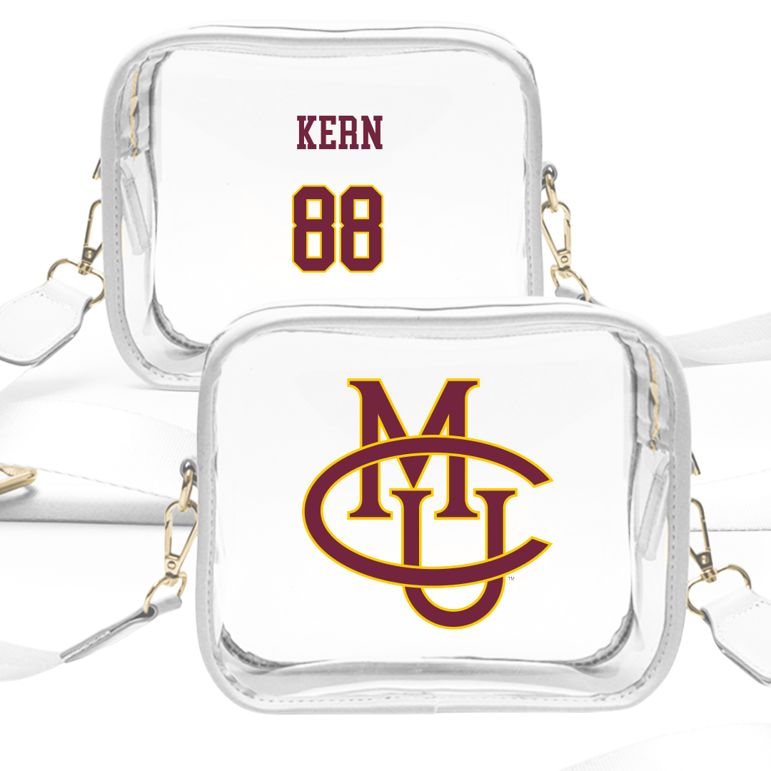 Colorado Mesa University Ice Hockey (M) White Clear Stadium Bag - #88 Seth Kern