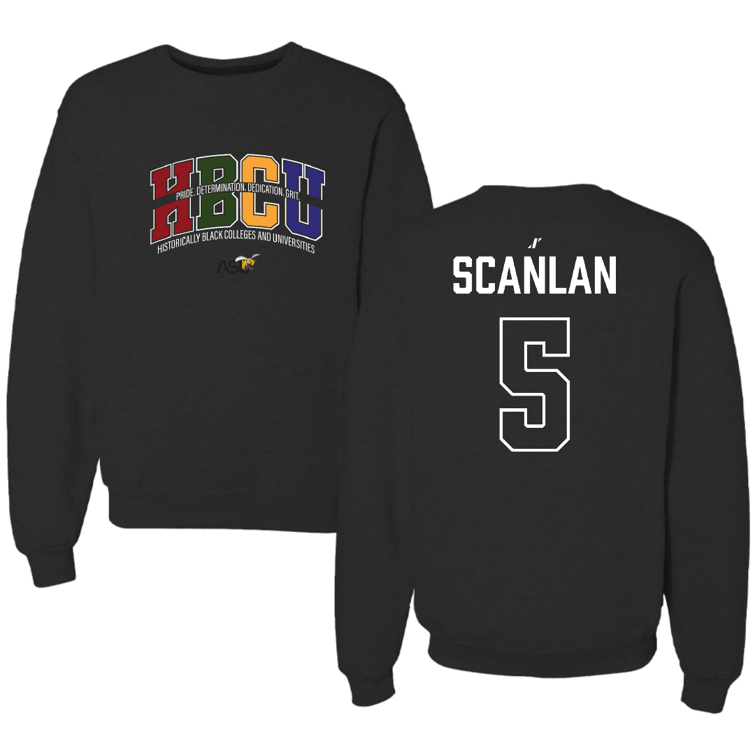 Alabama State University Volleyball Black HBCU Crewneck - #5 Sierra Scanlan