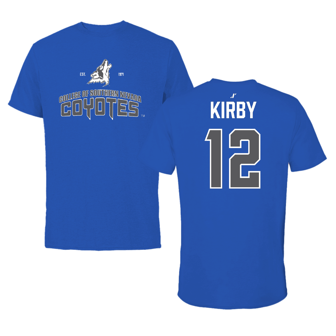 College of Southern Nevada Baseball Blue General Tee - #12 Caden Kirby