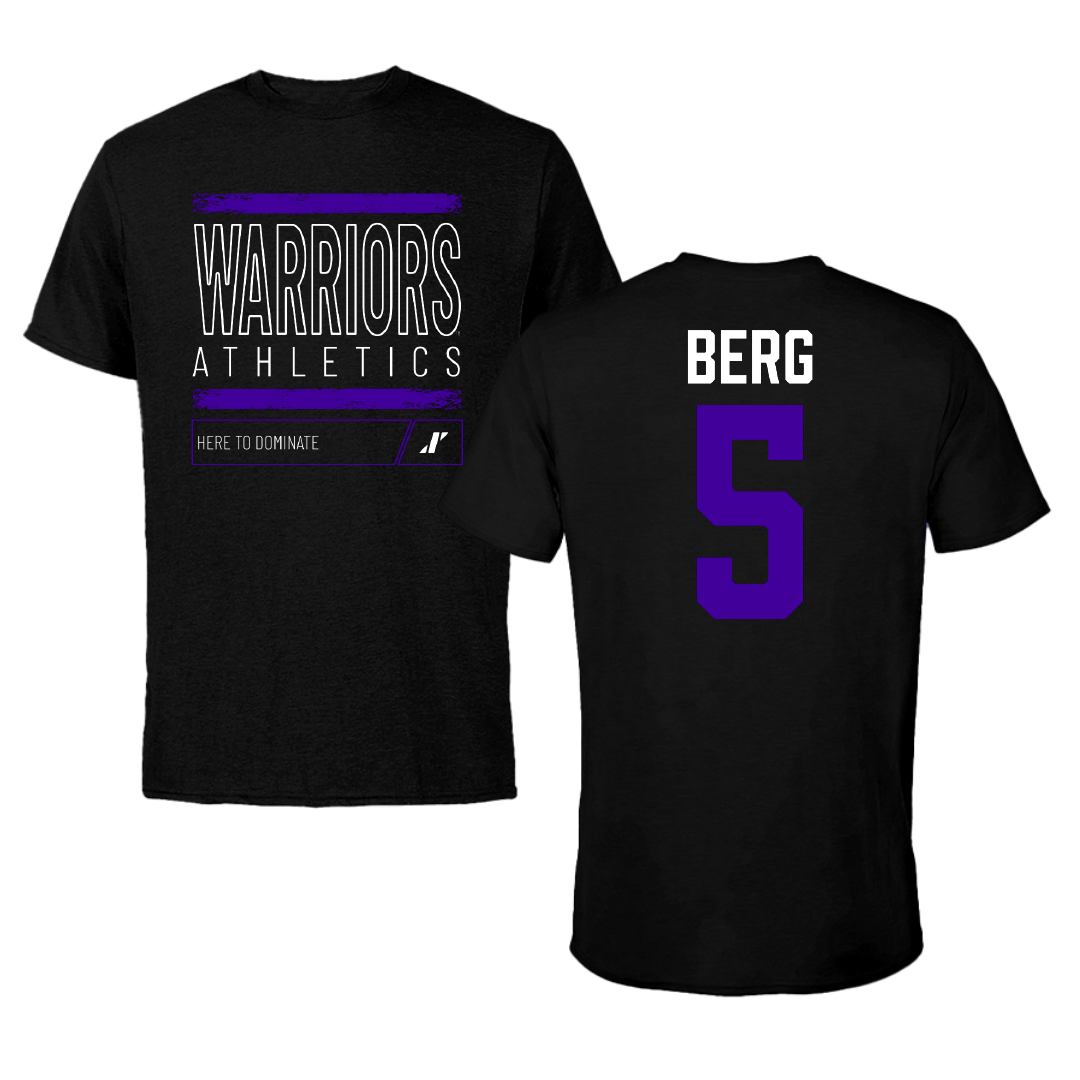 Winona State University Volleyball Black Dominate Performance Tee - #5 Jayda Berg