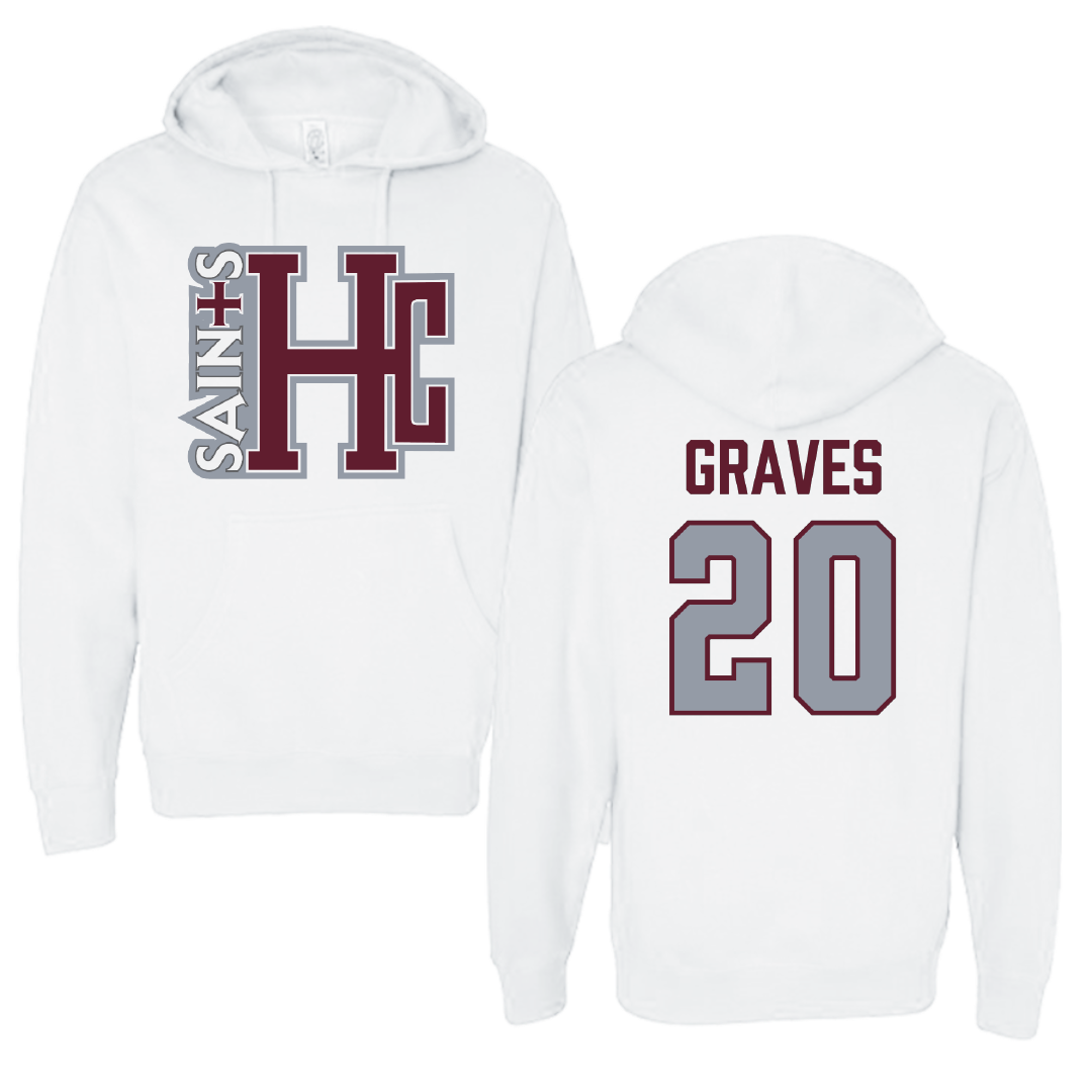 Holy Cross College Basketball (M) White Hoodie - #20 Leo Graves