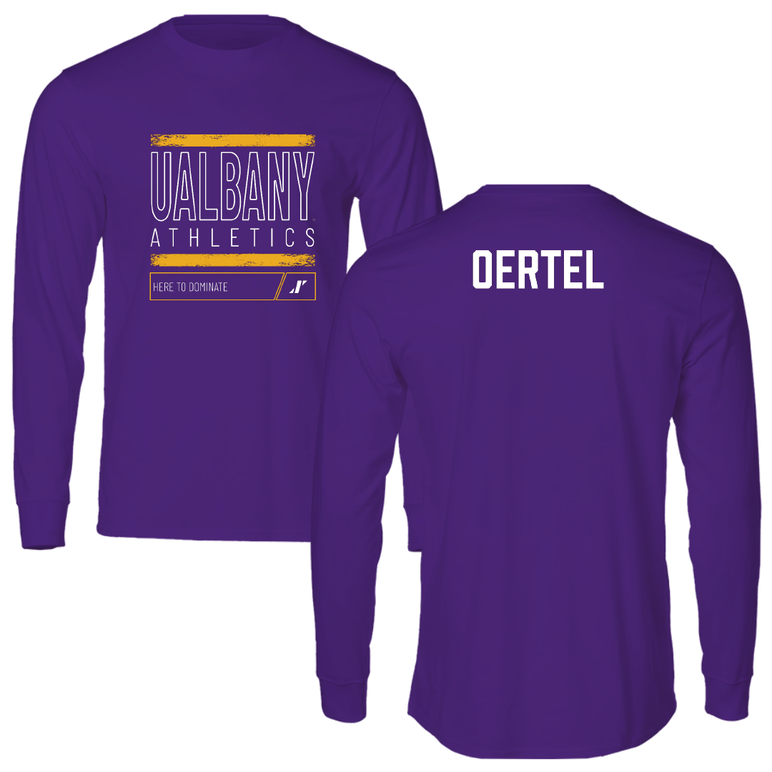 University at Albany Cheer Purple Dominate Long Sleeve - Emma Oertel