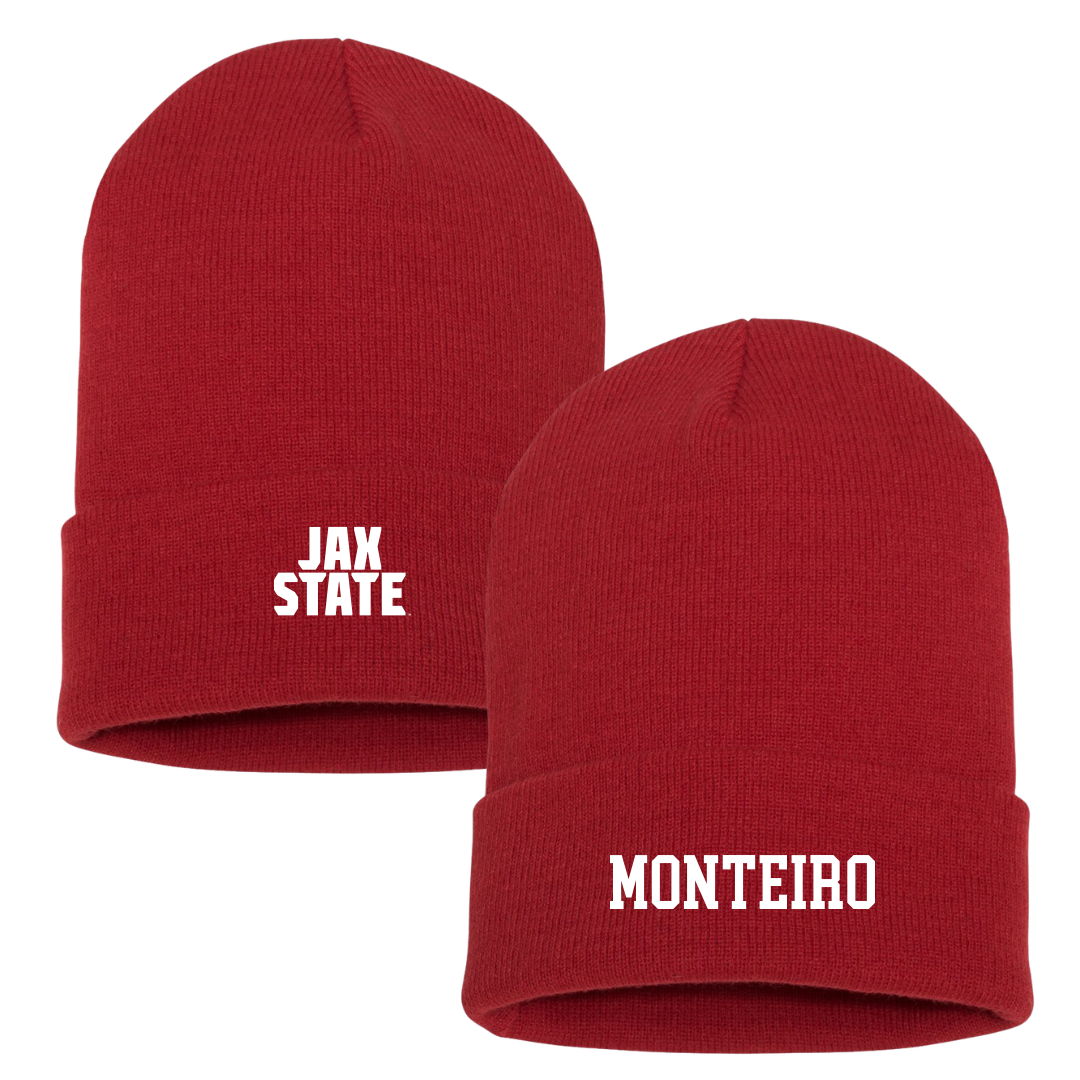 Jacksonville State University Soccer (W) Red Beanie - #5 Lea Monteiro