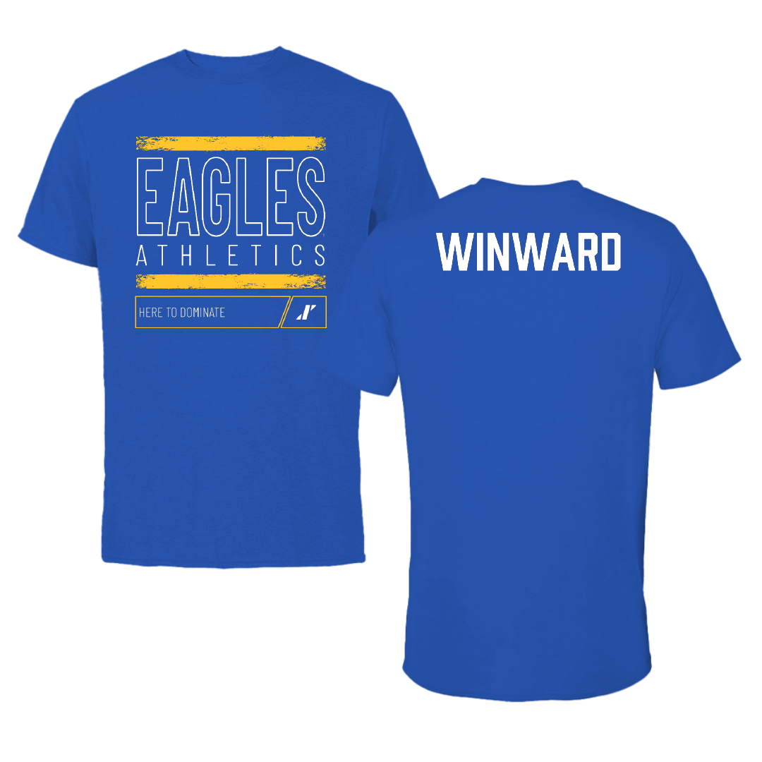 Williams Baptist University Golf Blue Dominate Performance Tee - Ian Winward