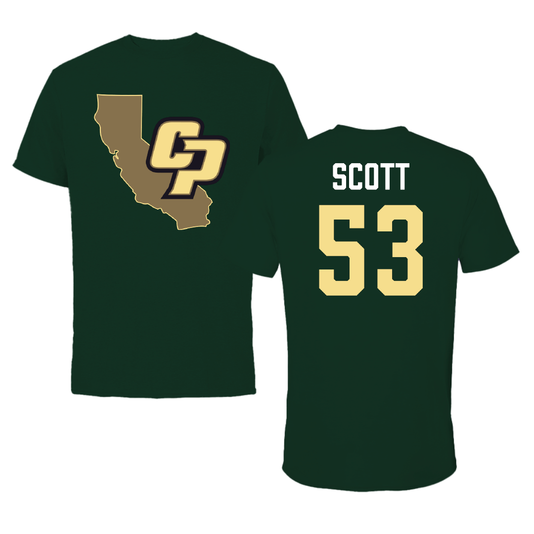 Cal Poly Volleyball Forest Green State Tee - #53 Ella Scott