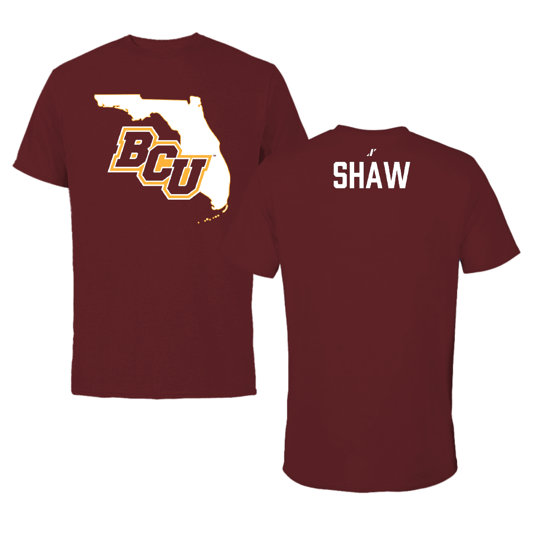 Bethune-Cookman University Tennis Maroon State Tee - Jalayah Shaw