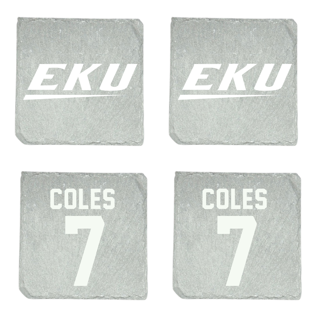 Eastern Kentucky University Basketball Stone Coaster (4 Pack)  - #7 Trey Coles