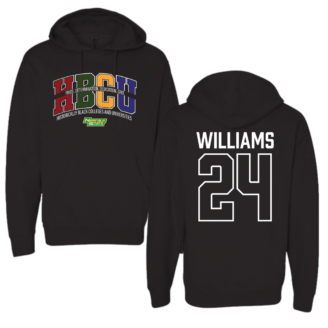 Norfolk State University Basketball Black HBCU Hoodie - #24 Da'naijah Williams