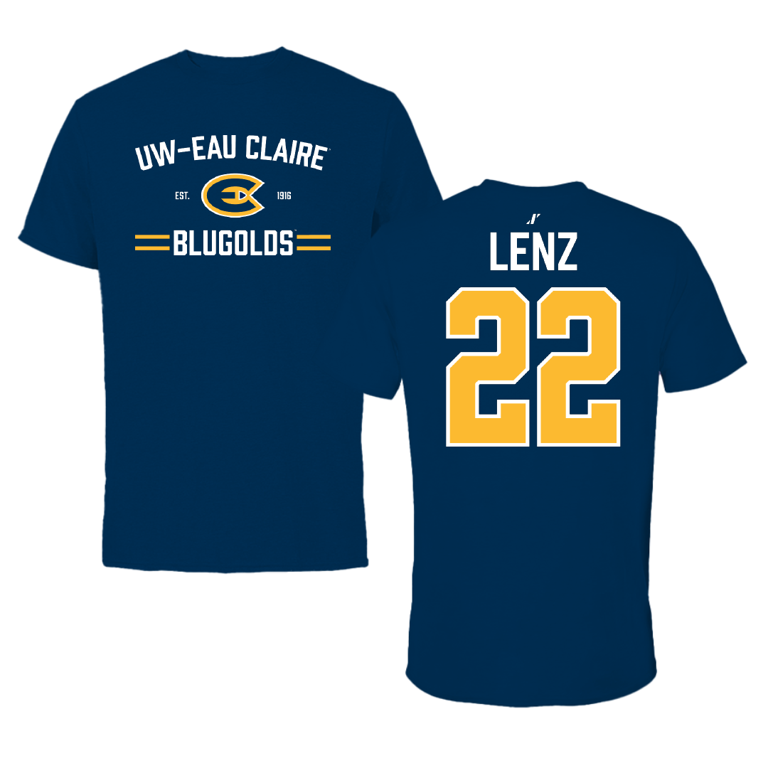 University of Wisconsin-Eau Claire Softball Navy General Tee - #22 Kendall Lenz