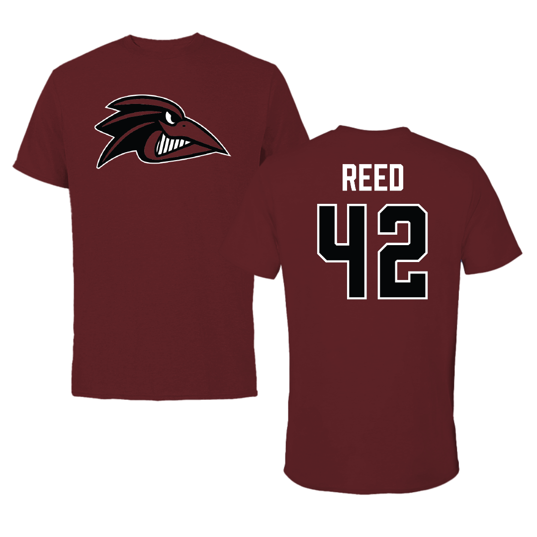 Franklin Pierce University Football Maroon Tee - #42 Marcus Reed