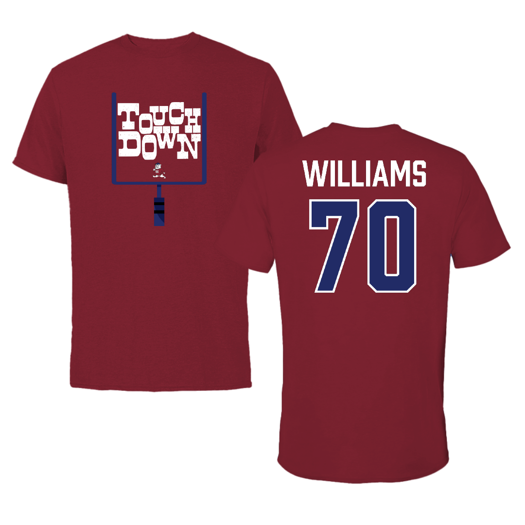 South Carolina State University Football Cardinal Touchdown Tee - #70 Elijah Williams