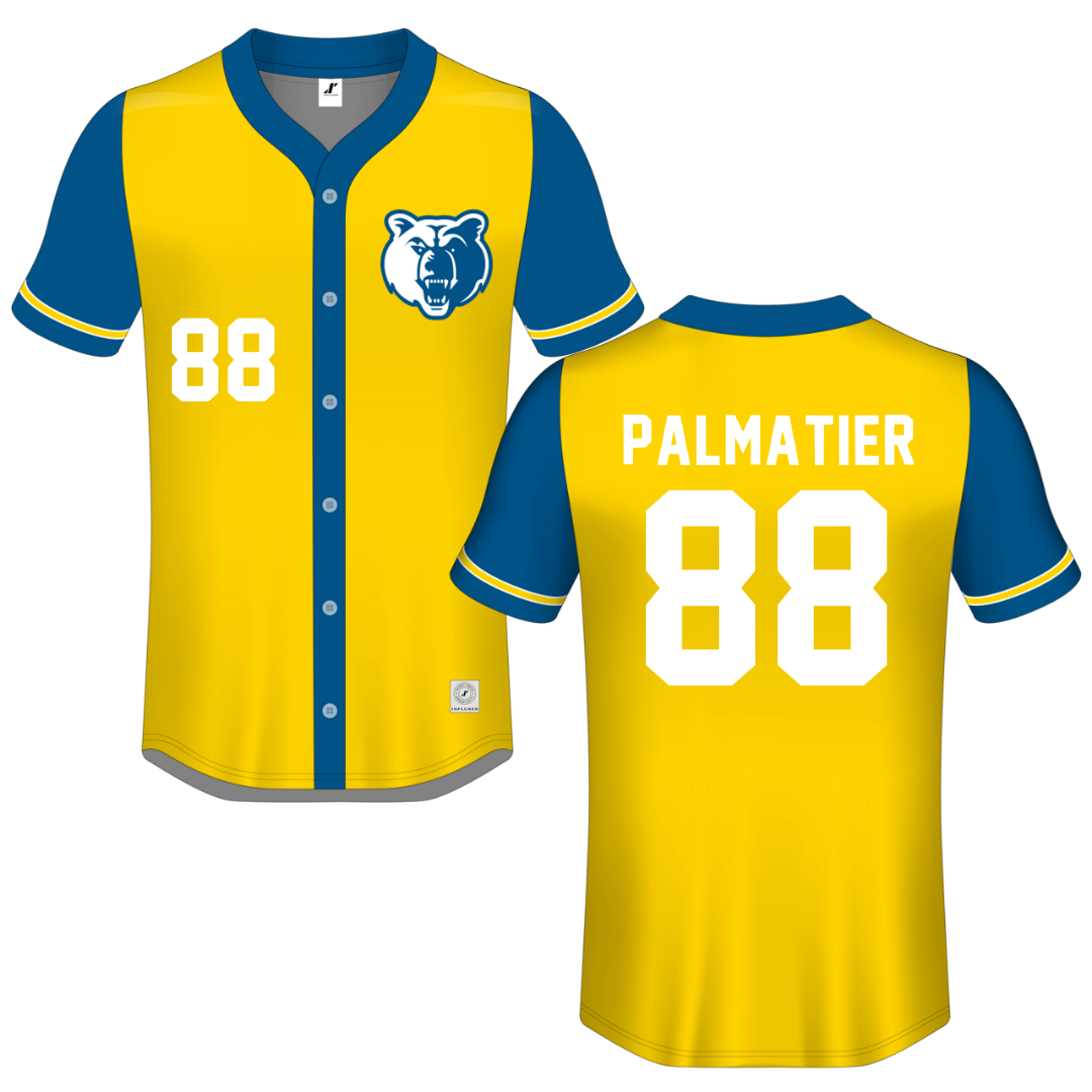 Salt Lake Community College Gold Button-Down Jersey - #88 Savannah Palmatier