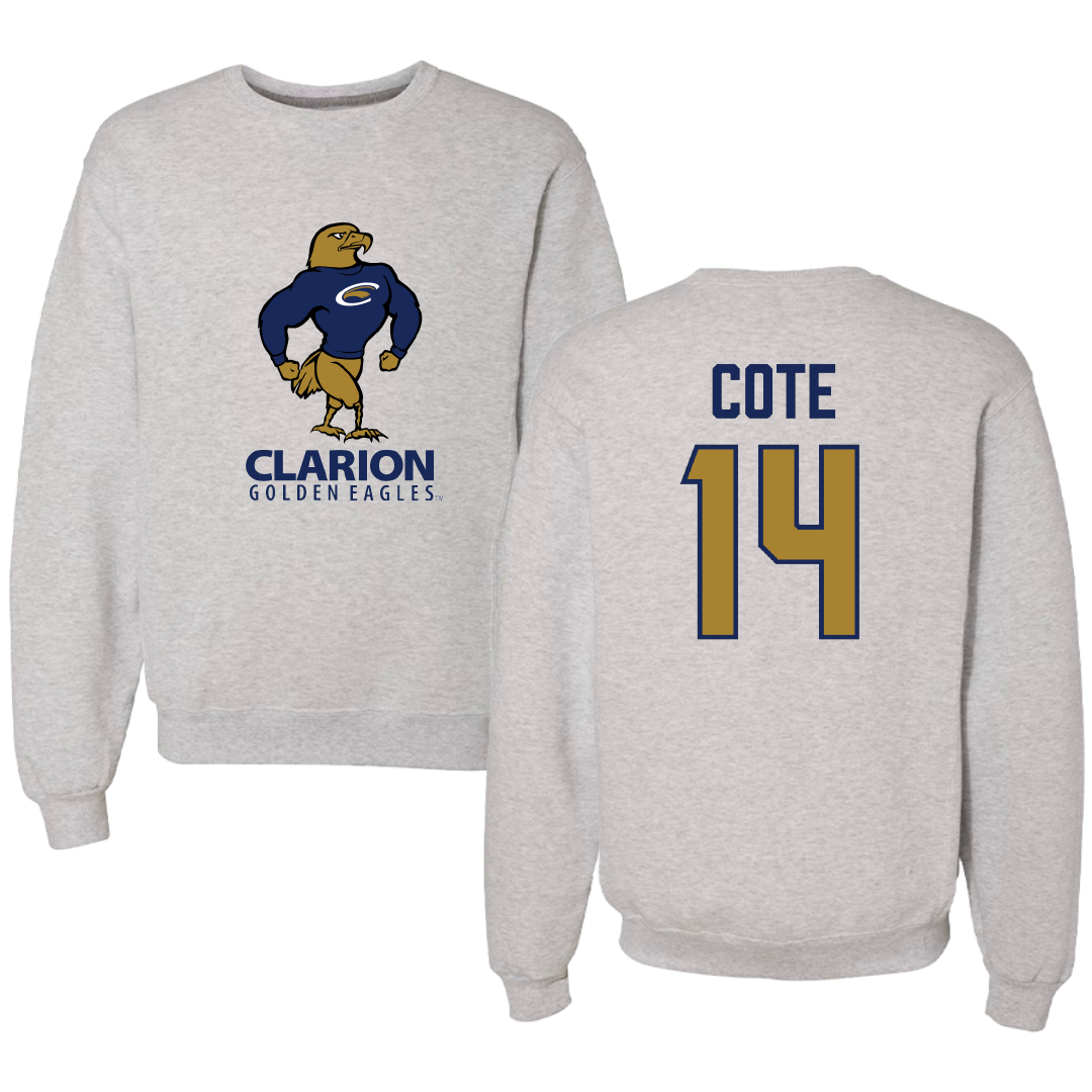 PennWest Clarion Basketball Light Gray Crewneck - #14 Gavin Cote