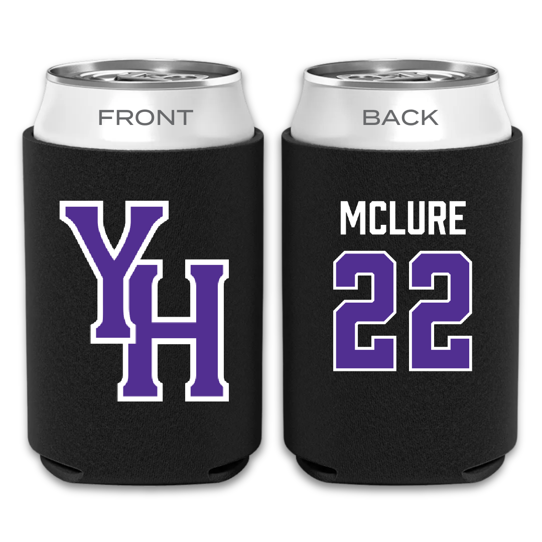 Young Harris College Soccer (M) Black Can Cooler - #22 Reed McLure