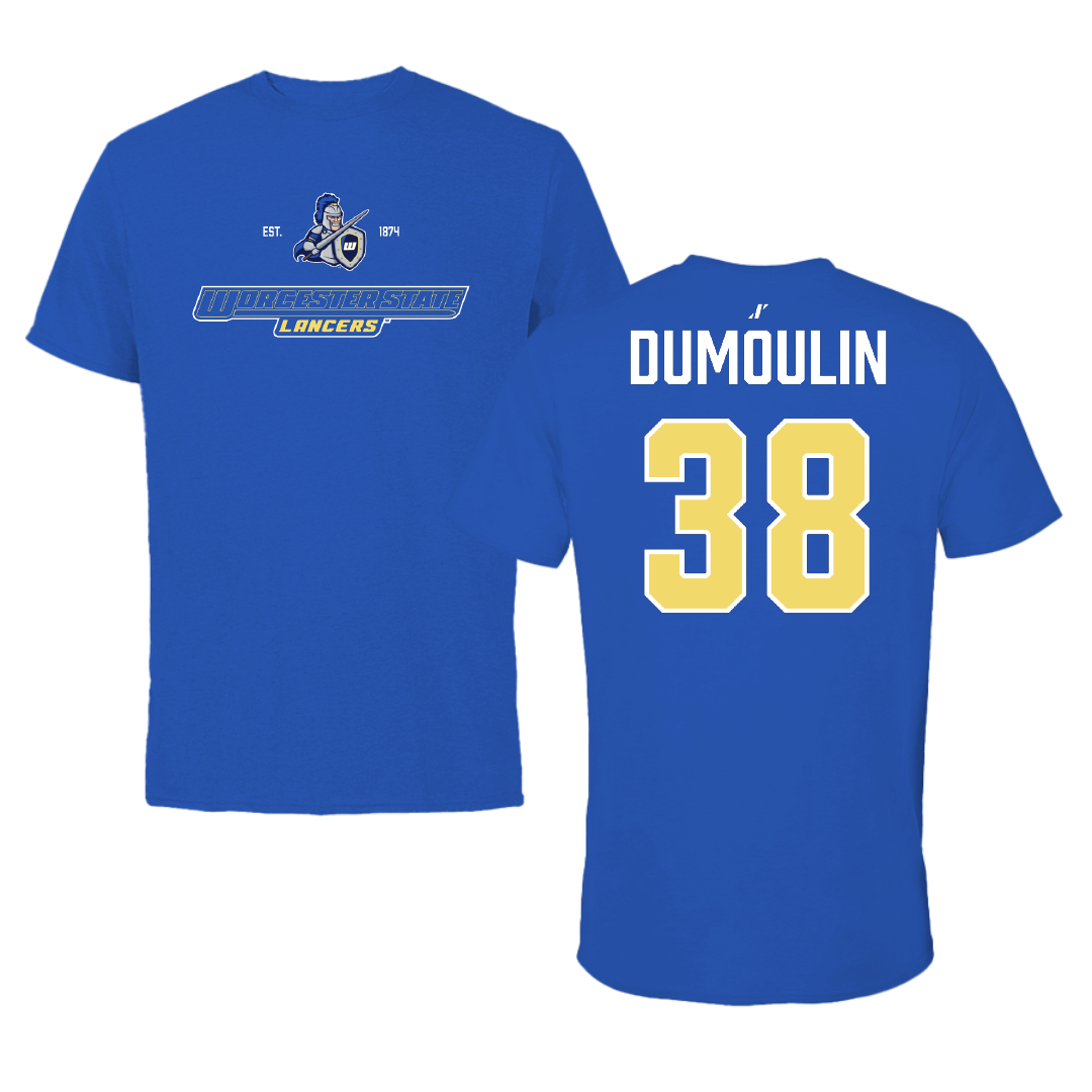 Worcester State University Football Blue General Performance Tee - #38 Seba Dumoulin