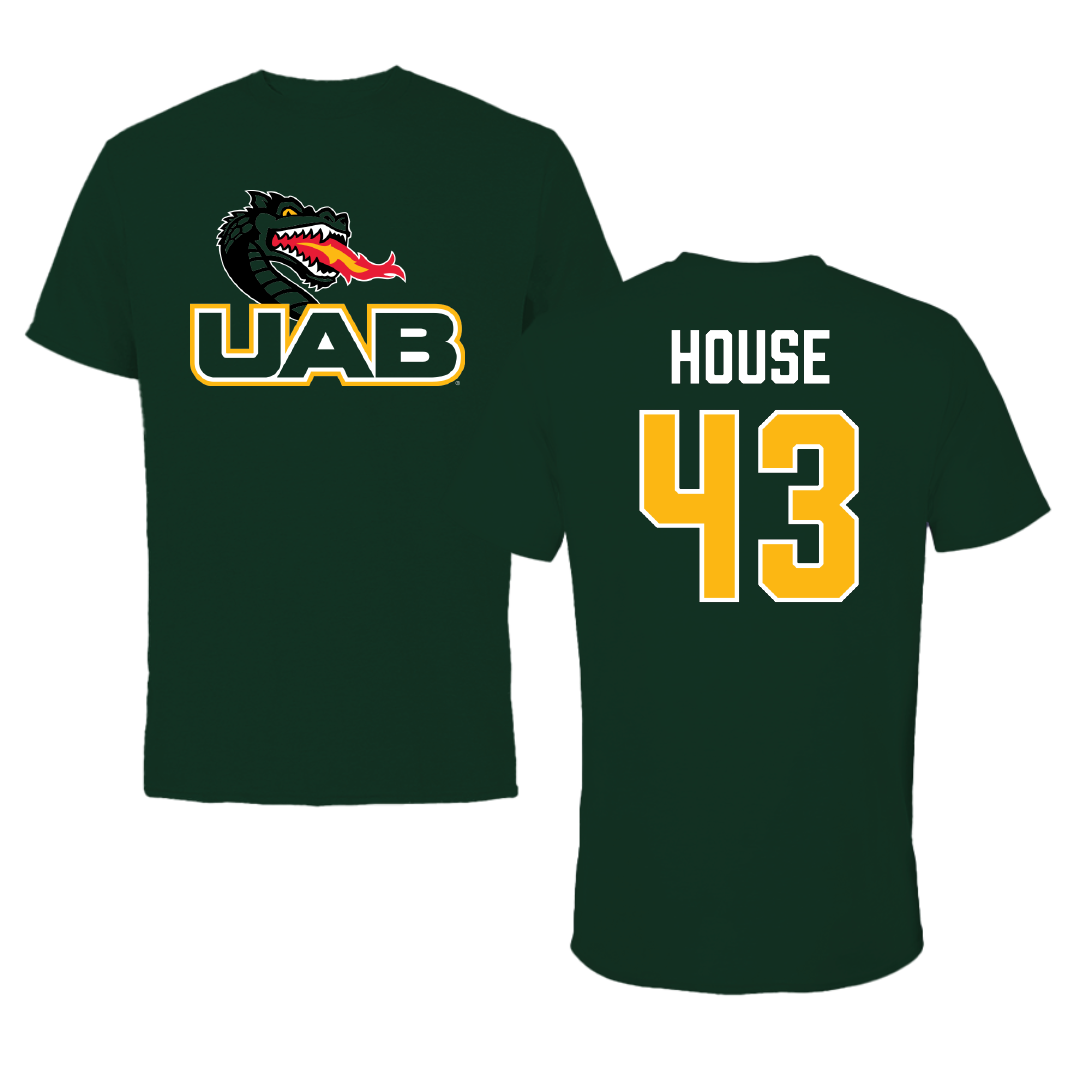 University of Alabama at Birmingham Baseball Forest Green Tee - #43 Brooks House