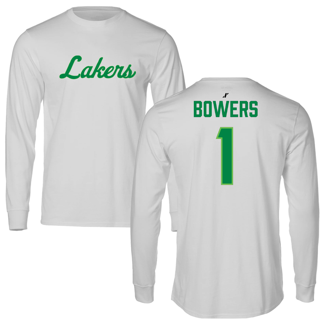 Roosevelt University Basketball Light Gray Performance Long Sleeve - #1 Hamahrie Bowers