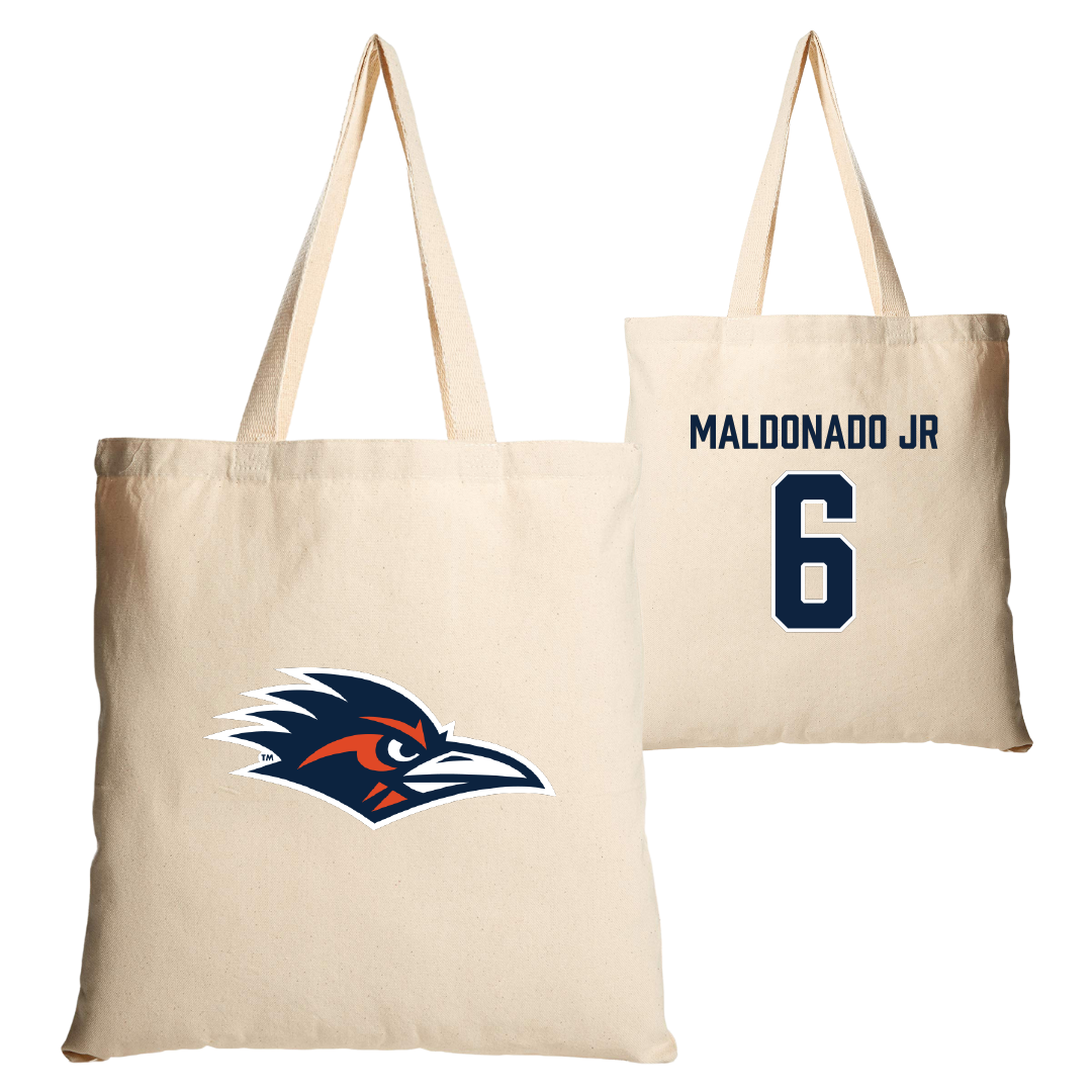 University of Texas at San Antonio Baseball Tan Canvas Tote Bag - #6 John Maldonado Jr