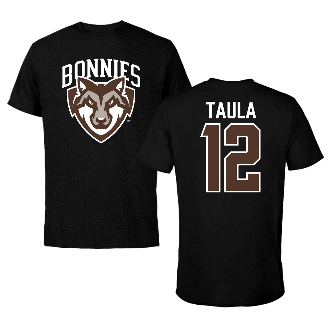 St. Bonaventure University Rugby Black Performance Tee - #12 Manulua Taula