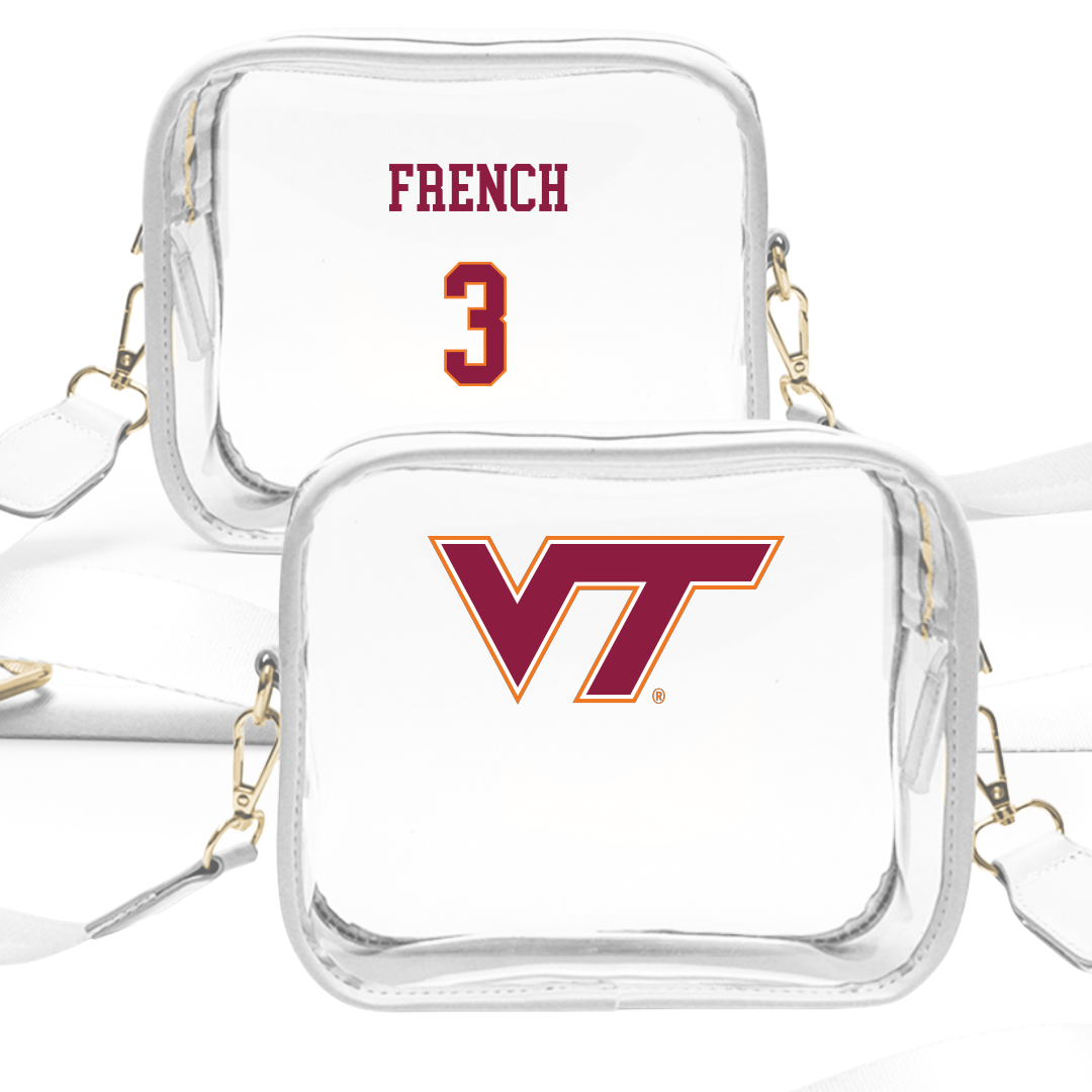 Virginia Tech Baseball White Clear Stadium Bag - #3 Anderson French