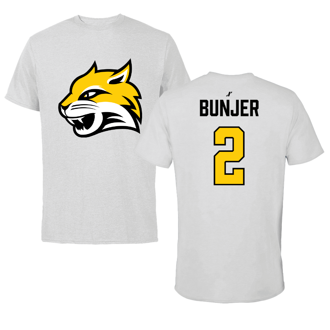Wayne State College (Nebraska) Volleyball Light Gray Performance Tee - #2 Taylor Bunjer