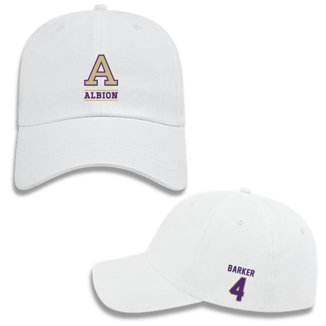 Albion College Soccer (M) White Hat - #4 Drew Barker