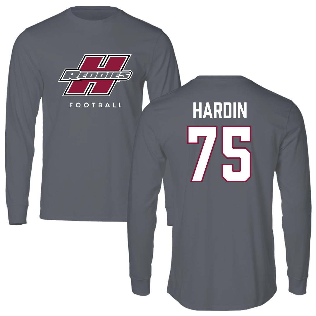 Henderson State University Football Gray Long Sleeve - #75 Elijah Hardin