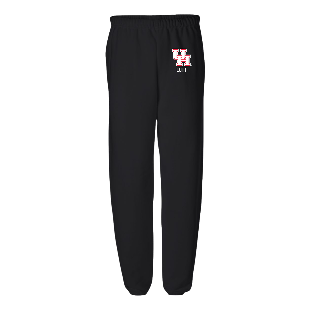 University of Houston Baseball Black Sweatpants - #13 Malachi Lottt