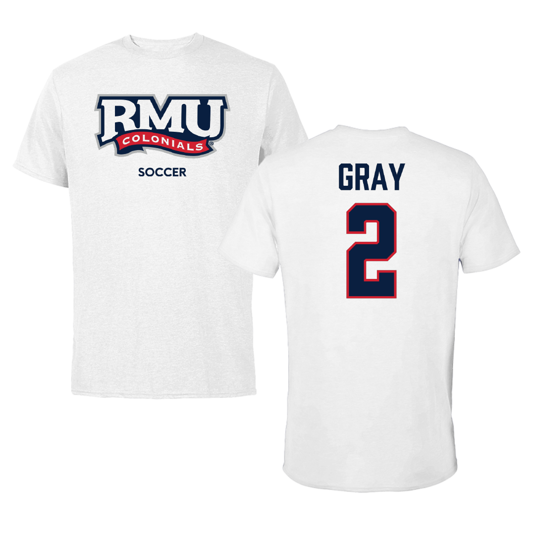 Robert Morris University Soccer (M) White Tee - #2 Darren Gray