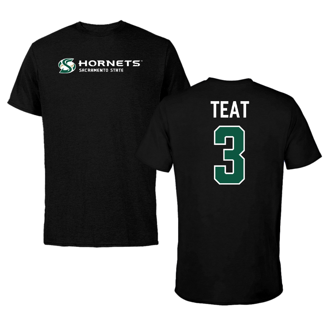 Sacramento State University Basketball (M) Black Performance Tee - #3 Jayden Teat