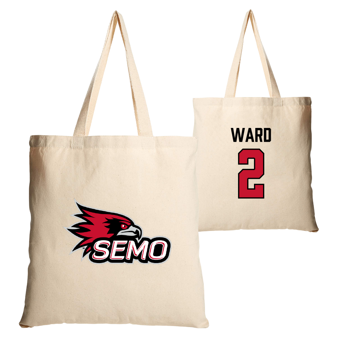 Southeast Missouri State University Basketball Tan Canvas Tote Bag - #2 BJ Ward