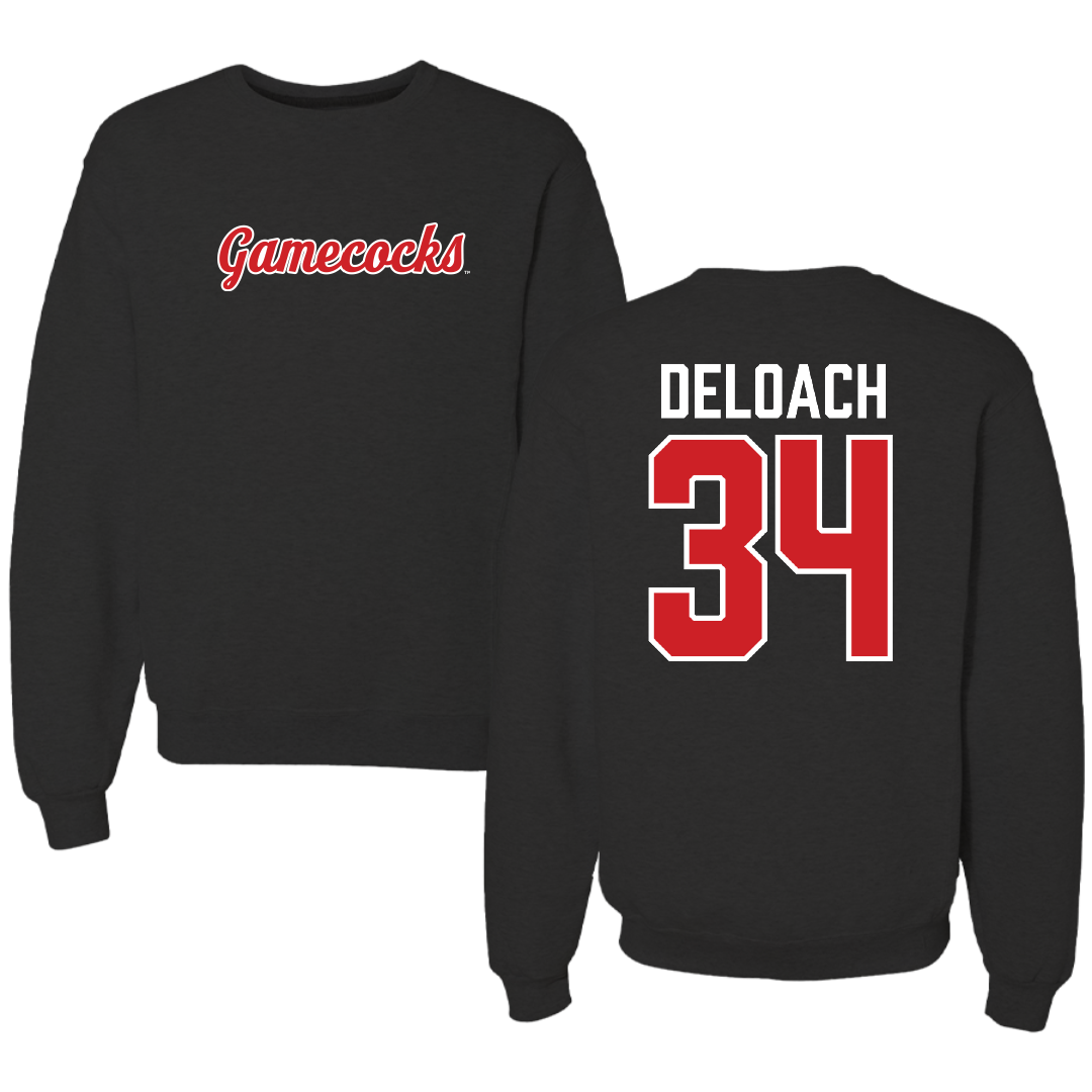 Jacksonville State University Football Black Crewneck - #34 Dajwon DeLoach