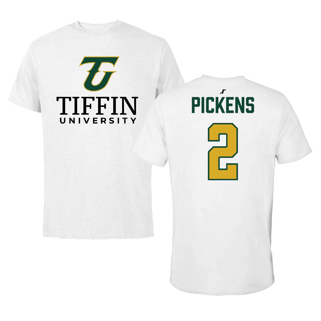 Tiffin University Basketball (M) White Tee - #2 Jamarri Pickens
