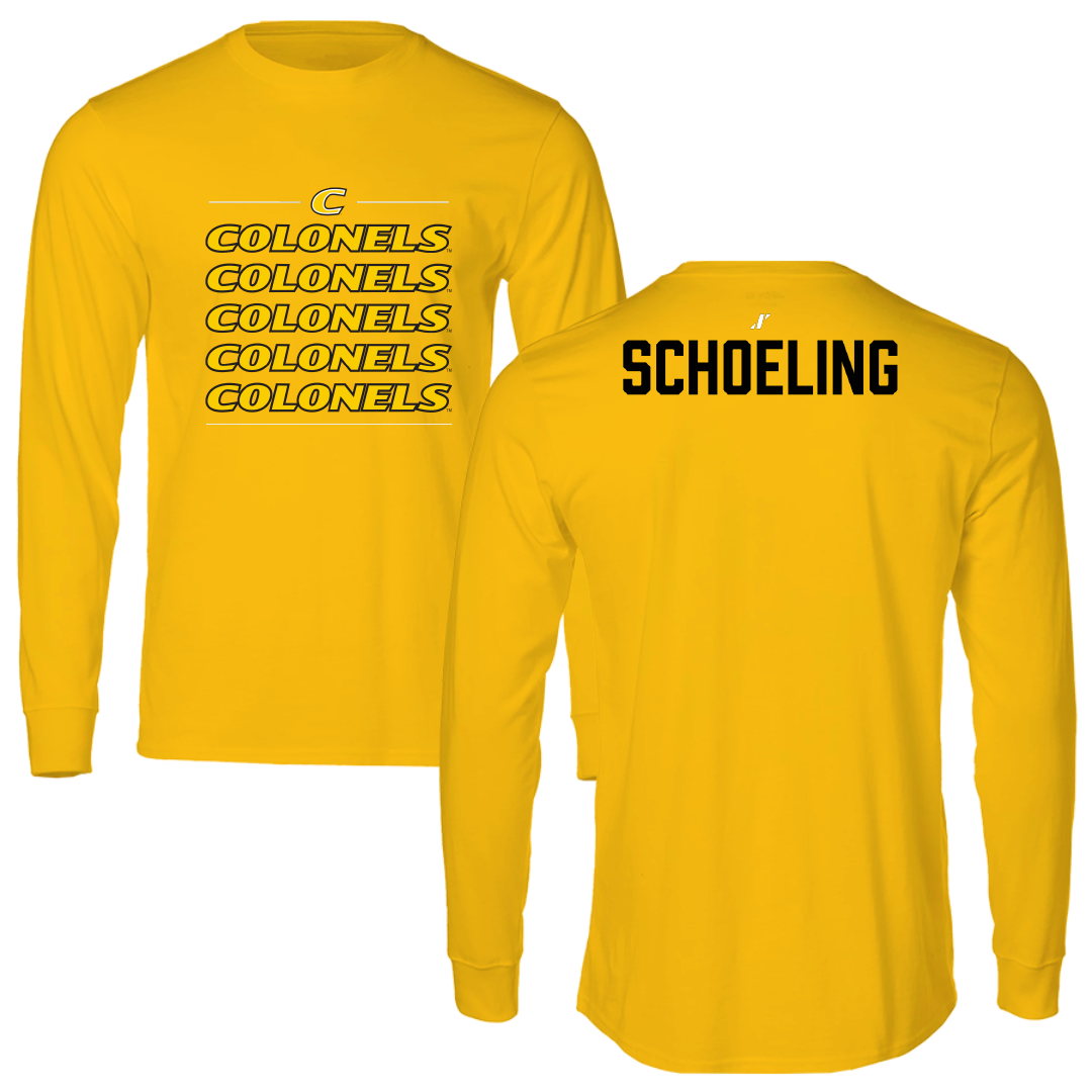 Centre College Swimming & Diving Gold General Performance Long Sleeve - Gavin Schoeling