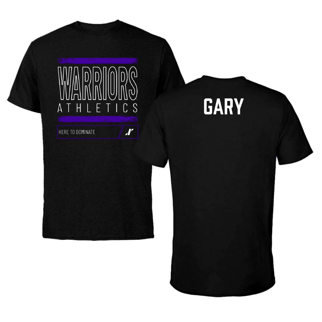 Winona State University Tennis Black Dominate Tee - Skylar Gary