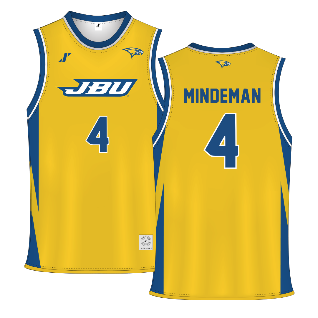 John Brown University Gold Basketball Jersey - #4 Lilli Mindeman