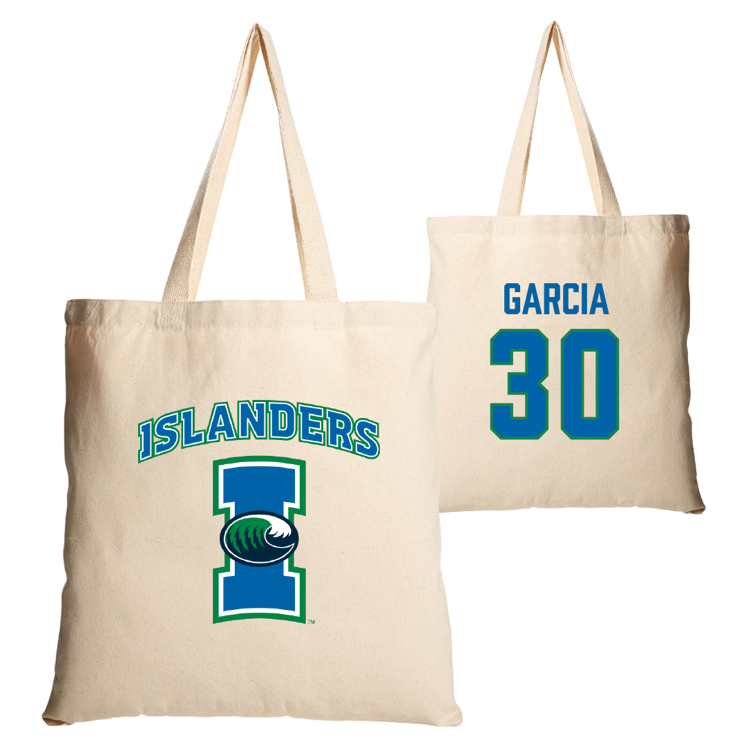 Texas A&M University-Corpus Christi Baseball Tan Canvas Tote Bag - #30 Zach Garcia
