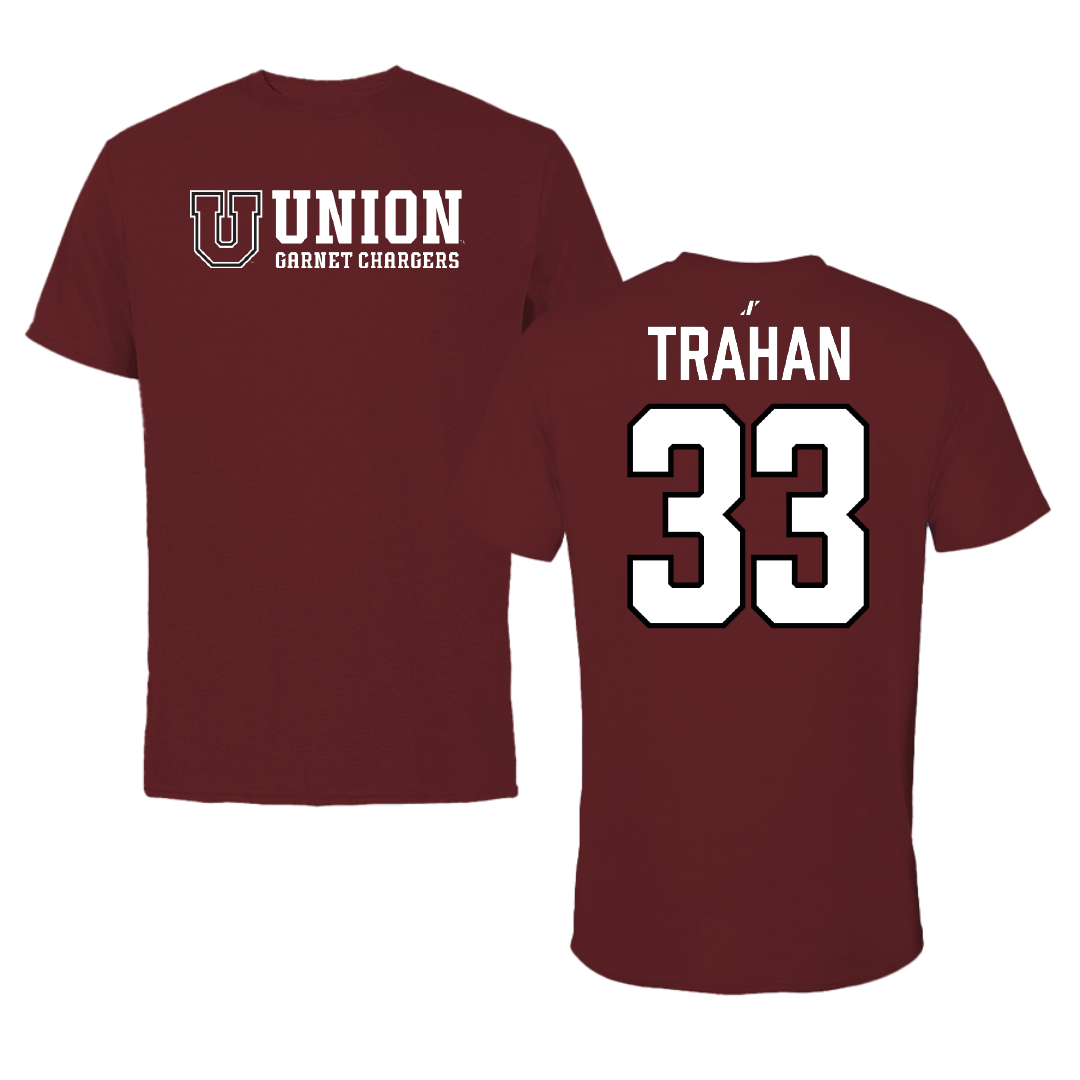 Union College Lacrosse Maroon General Performance Tee - #33 Gavin Trahan