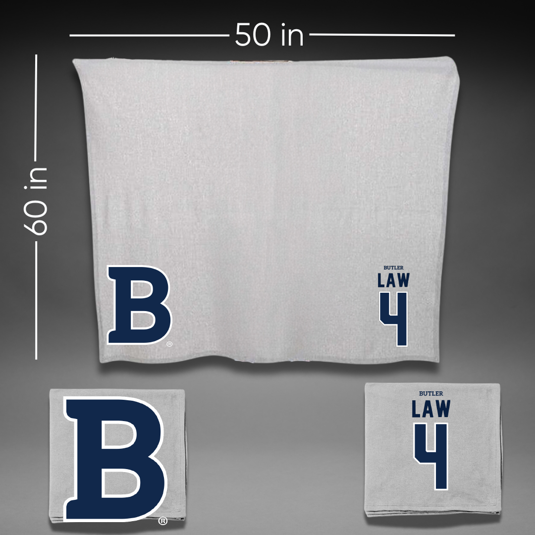 Butler University Softball Gray Blanket - #4 Paxton Law