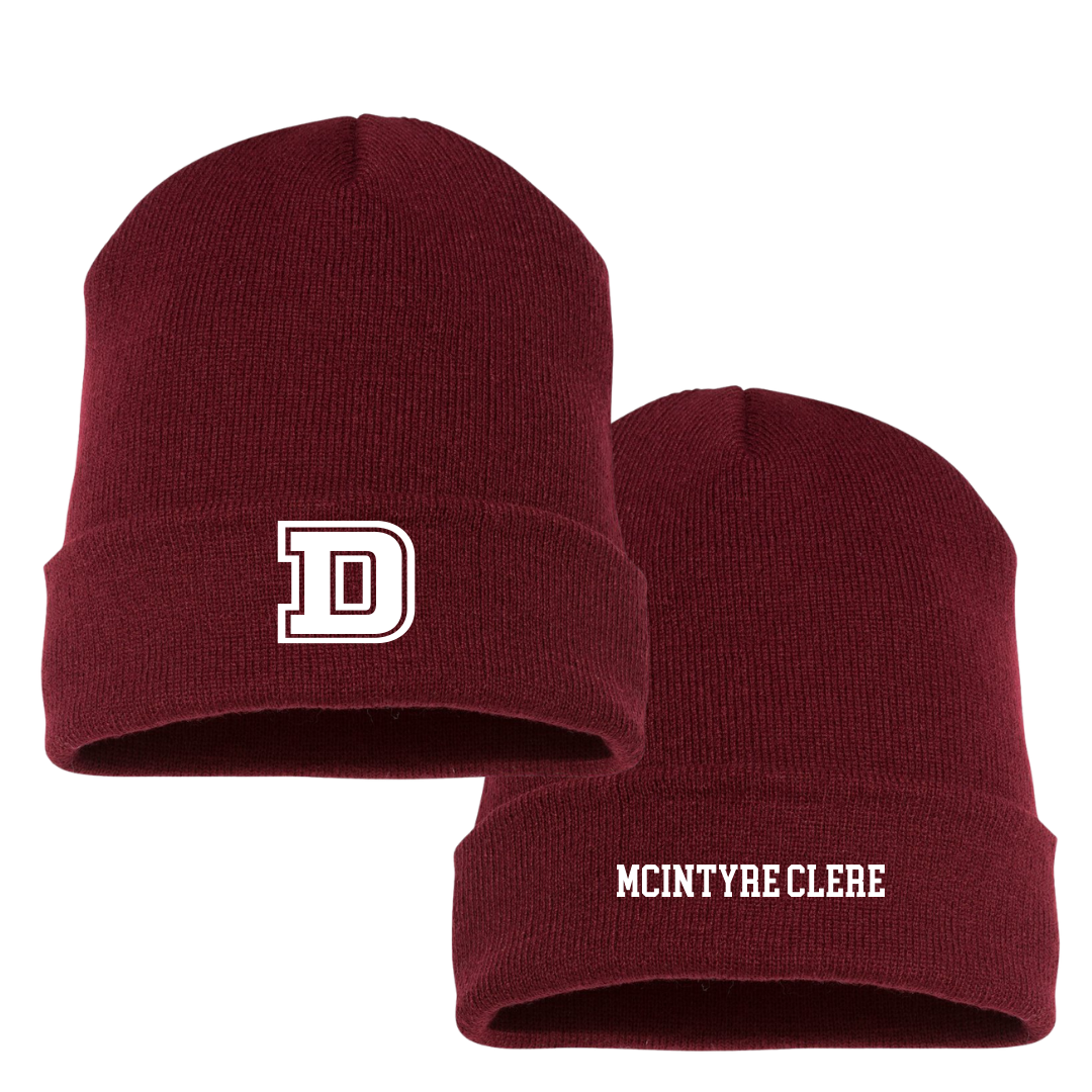 Dean College Soccer (W) Maroon Beanie - #8 Miro McIntyre Clere