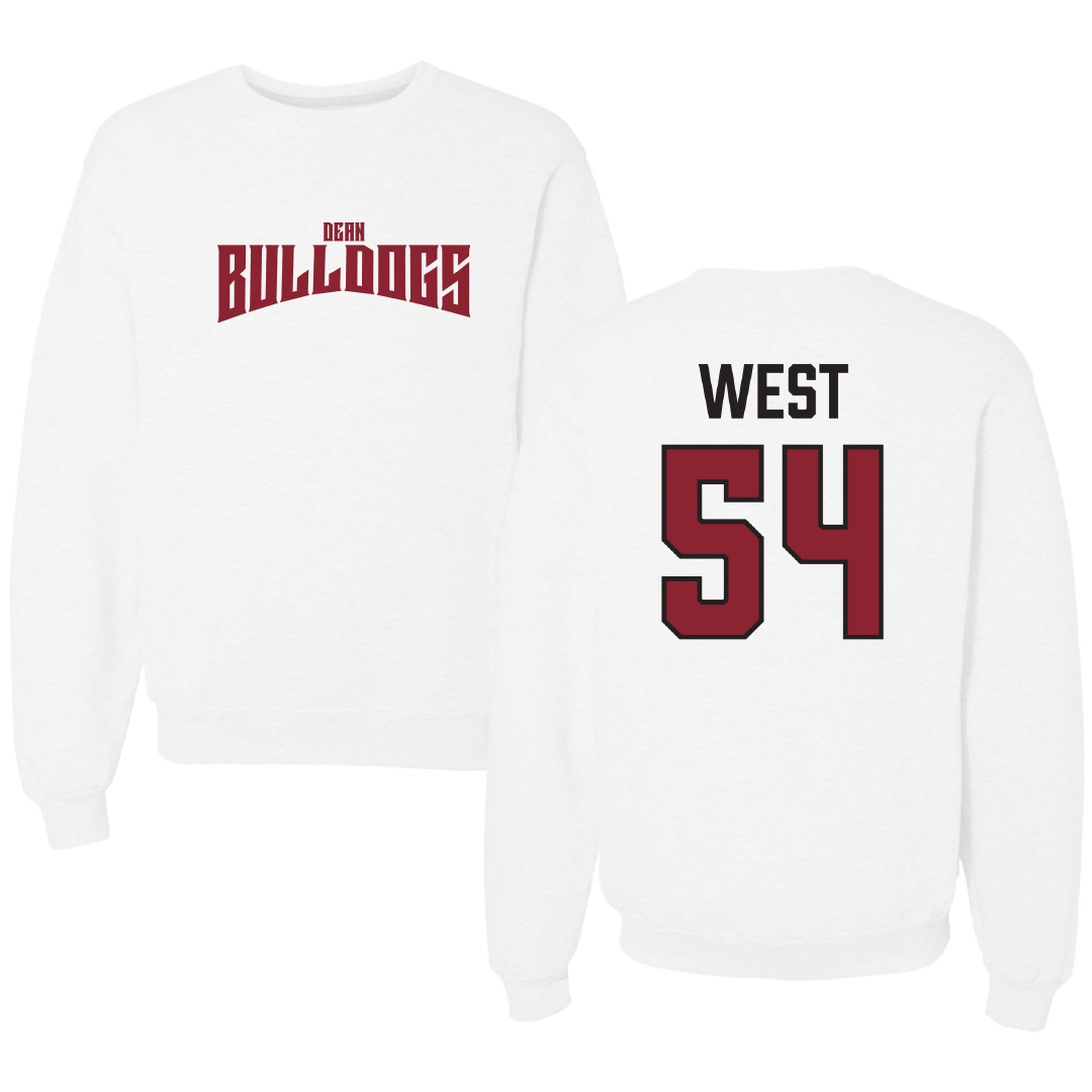 Dean College Football White Classic Crewneck - #54 Dillon West