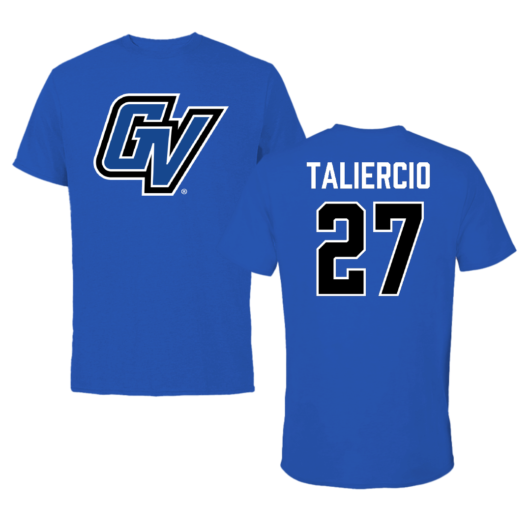 Grand Valley State University Softball Blue Performance Tee - #27 Brynn Taliercio