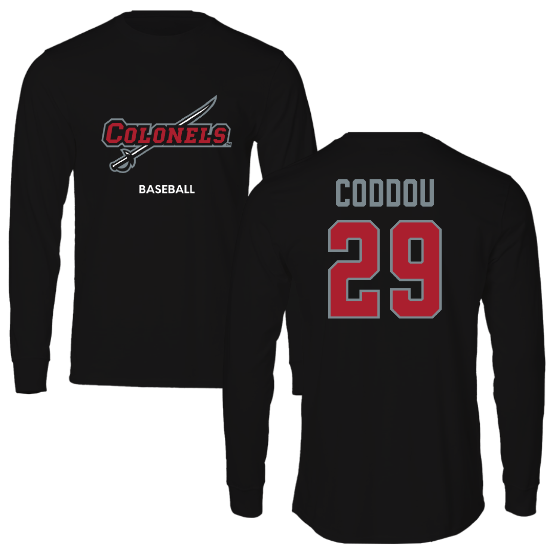 Nicholls State University Baseball Black Colonels Long Sleeve - #29 Parker Coddou