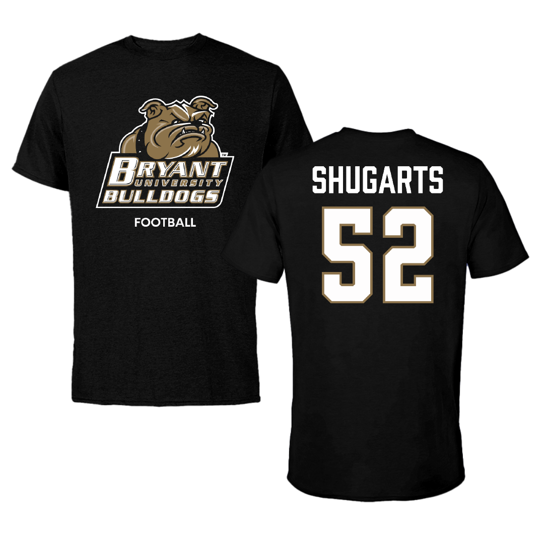 Bryant University Football Black Performance Tee - #52 Beau Shugarts