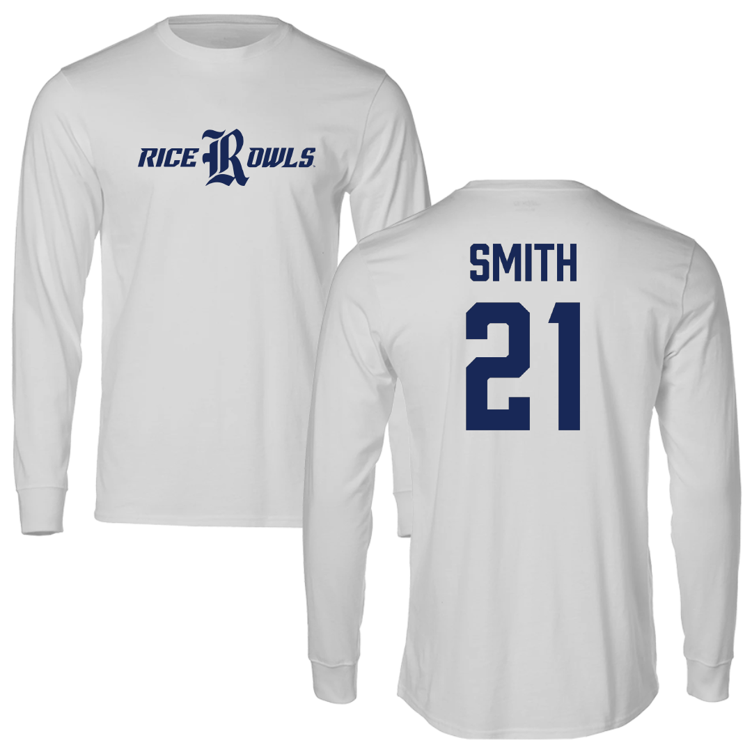 Rice University Volleyball Light Gray Performance Long Sleeve - #21 Arissa Smith