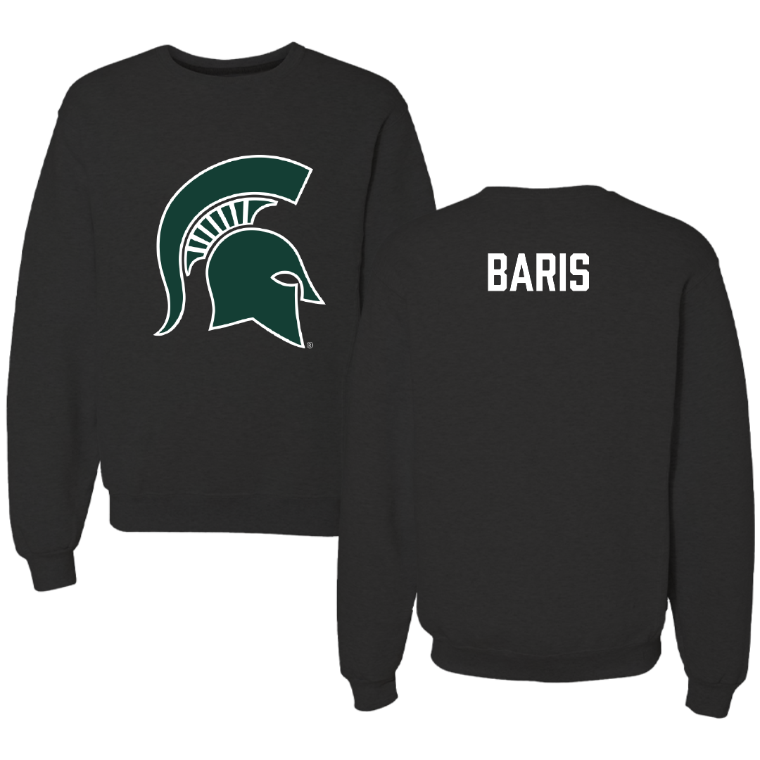 Michigan State University Tennis Black Crewneck - Ozan Baris