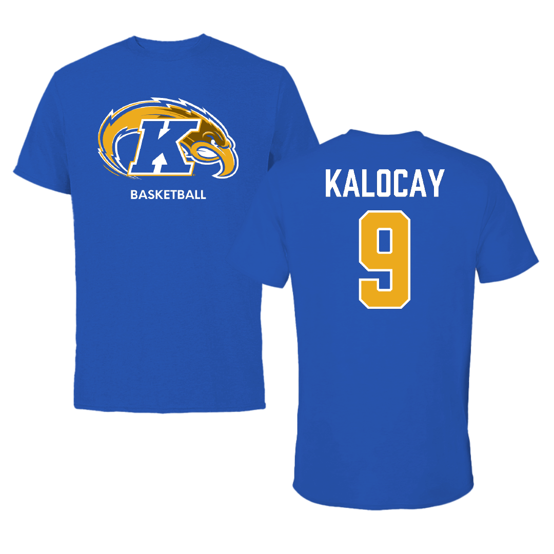 Kent State University Basketball (W) Blue Performance Tee - #9 Rylee Kalocay